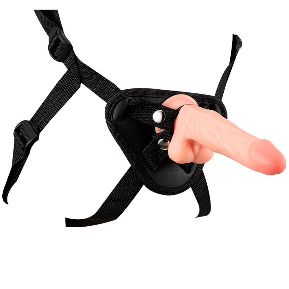 Arnés con consolador prótesis – 19,5 cm