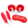 Kit Erótico Be Naughty – Antifaz, Esposas, Plumas y Dados
