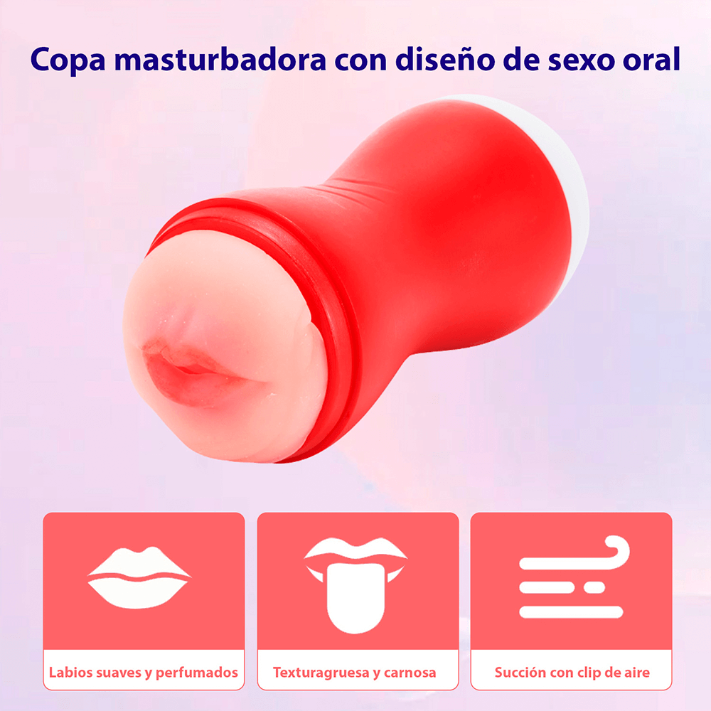 Masturbador Masculino 2 en 1 con Boca y Vagina Realista