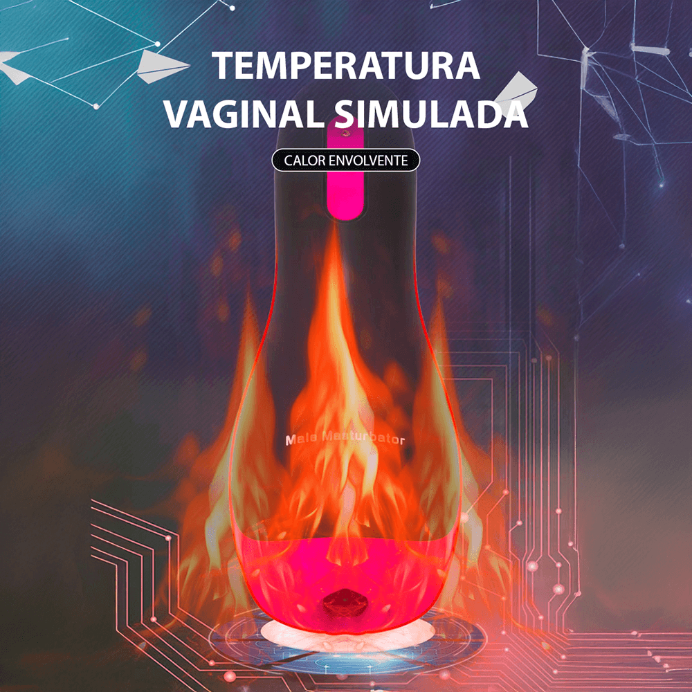 Masturbador Masculino Multisensorial – Vibración, Calor y Sonido Envolvente