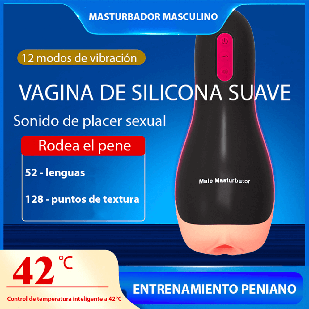 Masturbador Masculino Multisensorial – Vibración, Calor y Sonido Envolvente