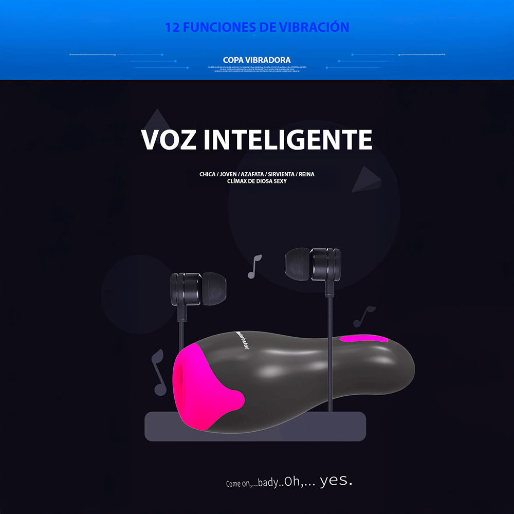 Masturbador Masculino Multisensorial – Vibración, Calor y Sonido Envolvente