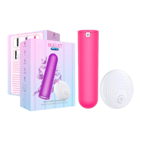 Mini Bala Vibradora BlueRabbit – 7,5 cm con 10 Modos y Control Remoto