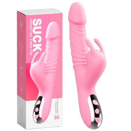 Vibrador Conejito Suck Fully con succión, calor y movimiento telescópico