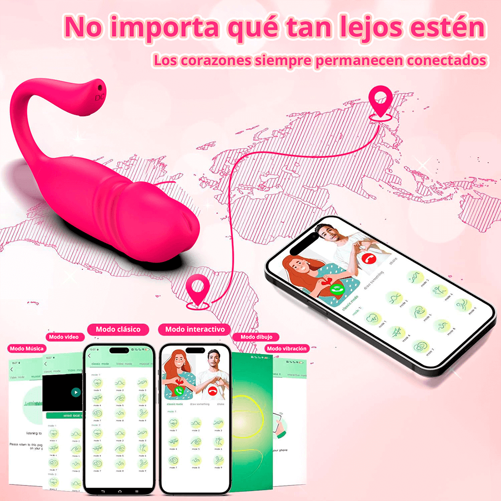 Vibrador Doble con App y Movimiento Telescópico
