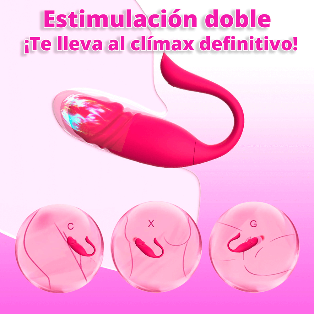 Vibrador Doble con App y Movimiento Telescópico