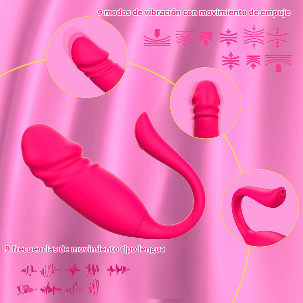 Vibrador Doble con App y Movimiento Telescópico