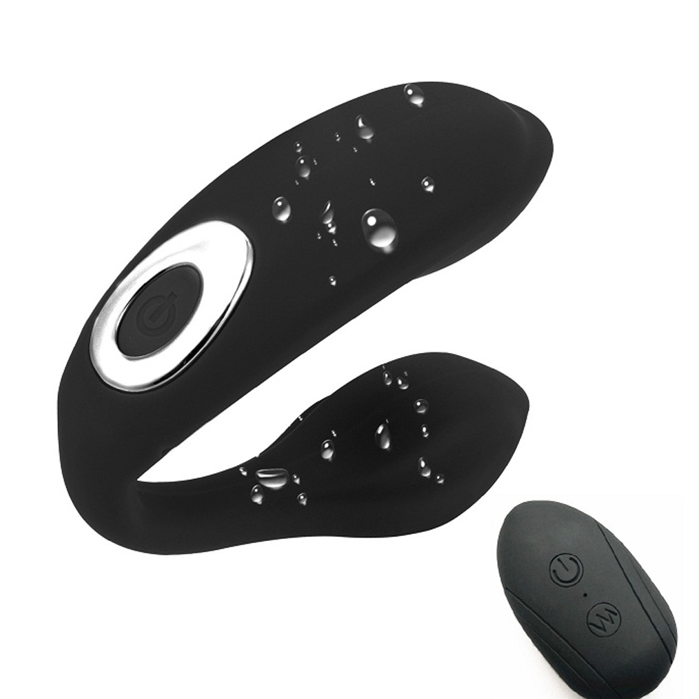 Vibrador de doble cabeza en forma de huevo con control remoto