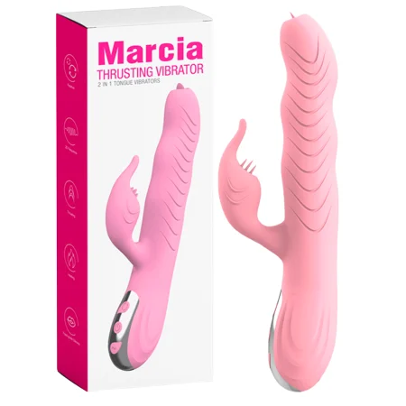Vibrador Marcia con Empuje y Lengua Estimuladora