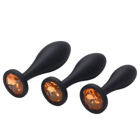 Plug Anal de Silicona Médica con Joya Decorativa Tamaño M