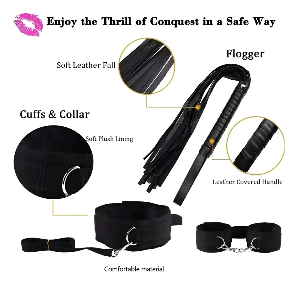 Kit Erótico Bondage y Placer 8 Piezas Rojo