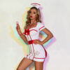 Disfraz de Enfermera Blanco y Rojo con Accesorios – Talla Única